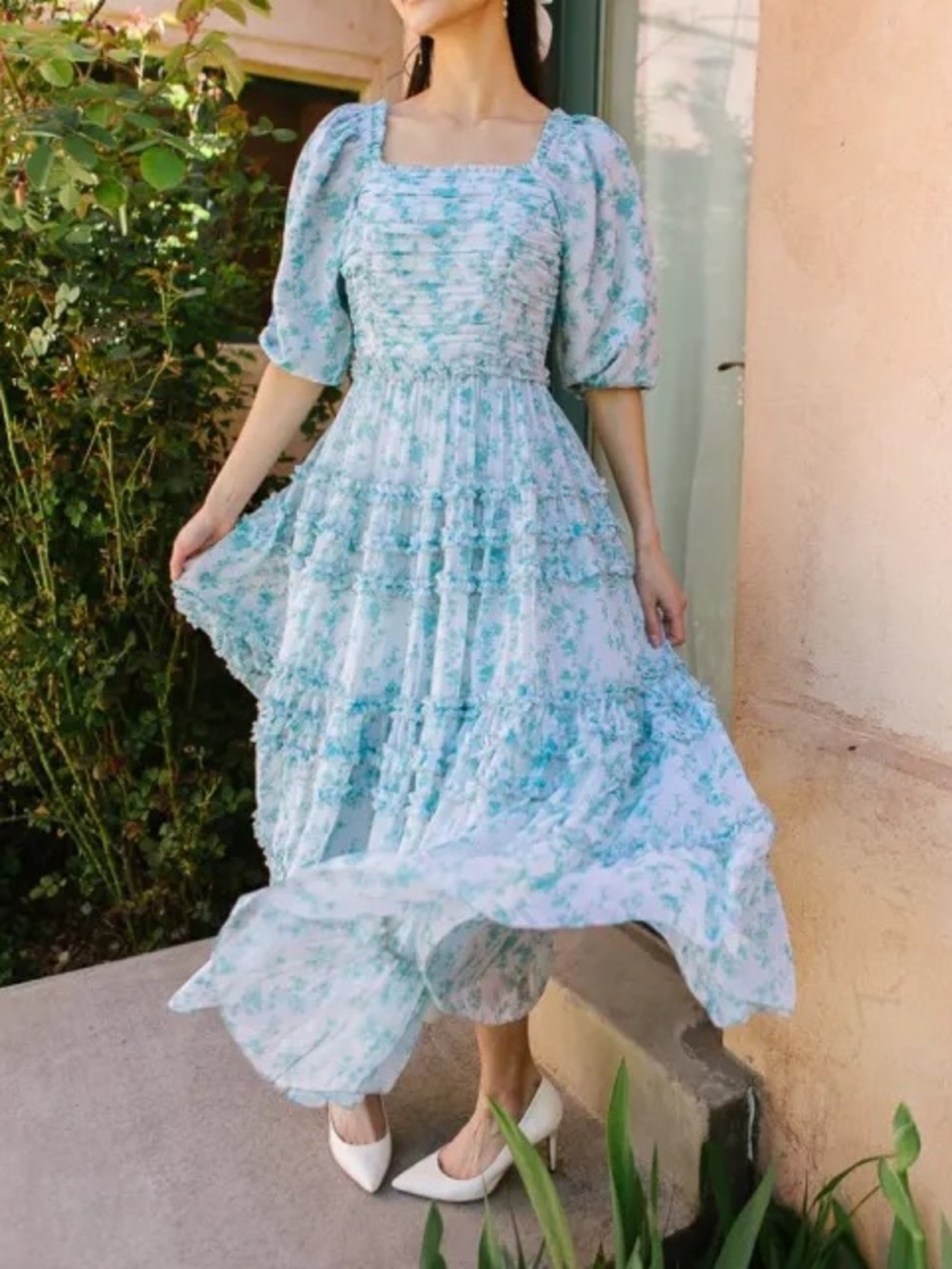 Ivy City Co Aniston Dress in Blue